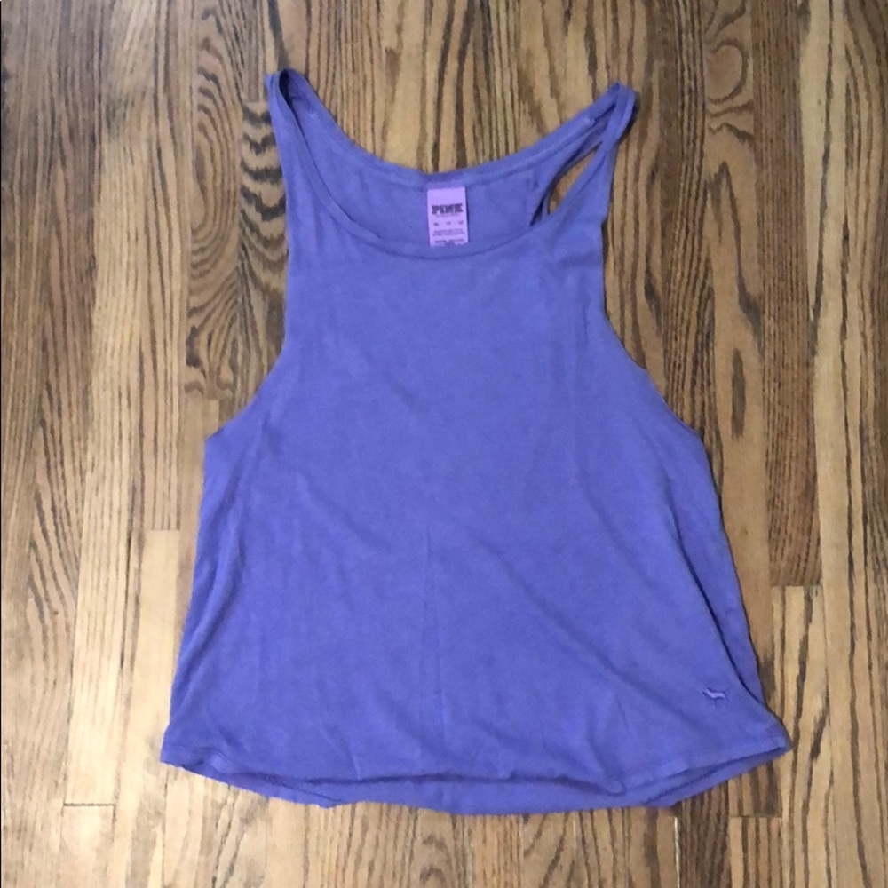 VS PINK purple loose muscle tank top